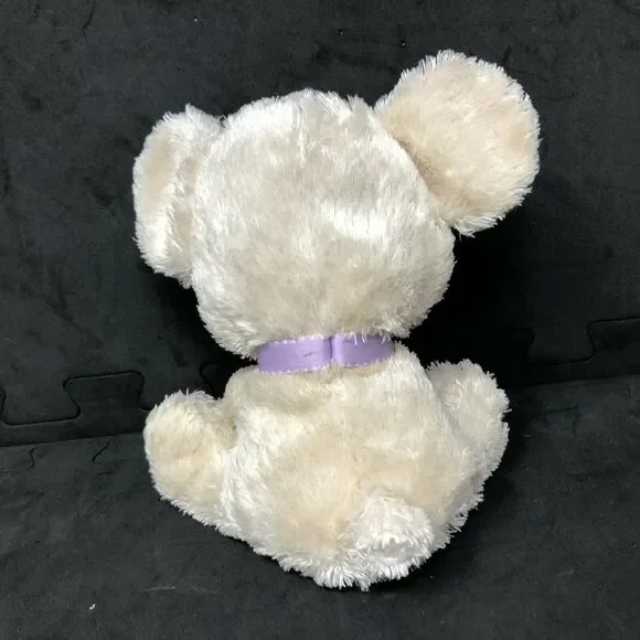 Carters Child of Mine Koala Bear Plush Cream Stuffed 6" Teddy Purple Bow 88879